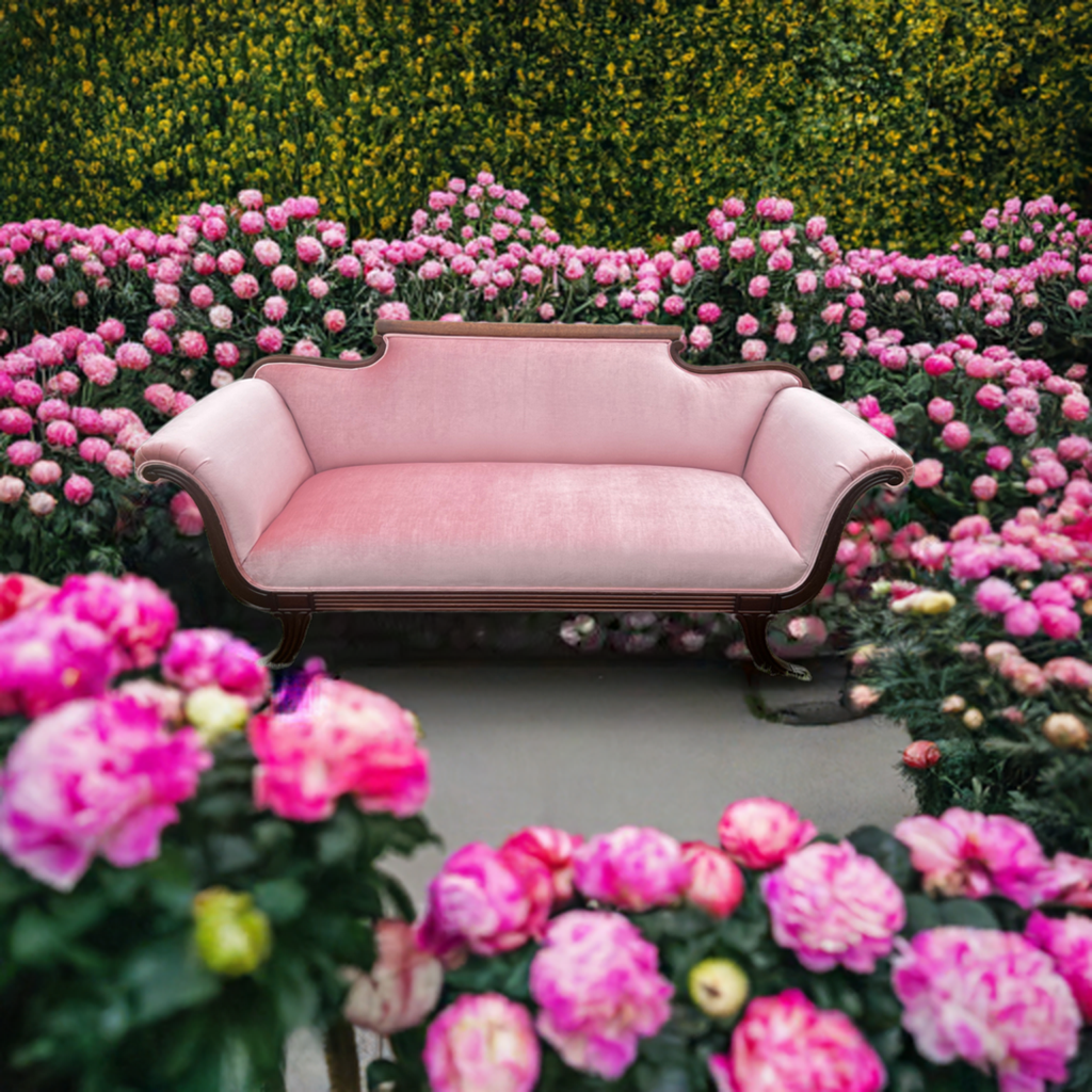 Pink Velvet Couch Rental