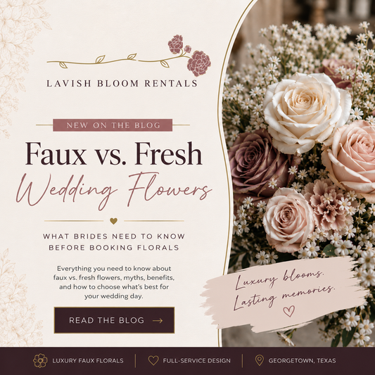 Faux vs. Fresh Wedding Flowers: What Brides Need to Know Before Booking Florals