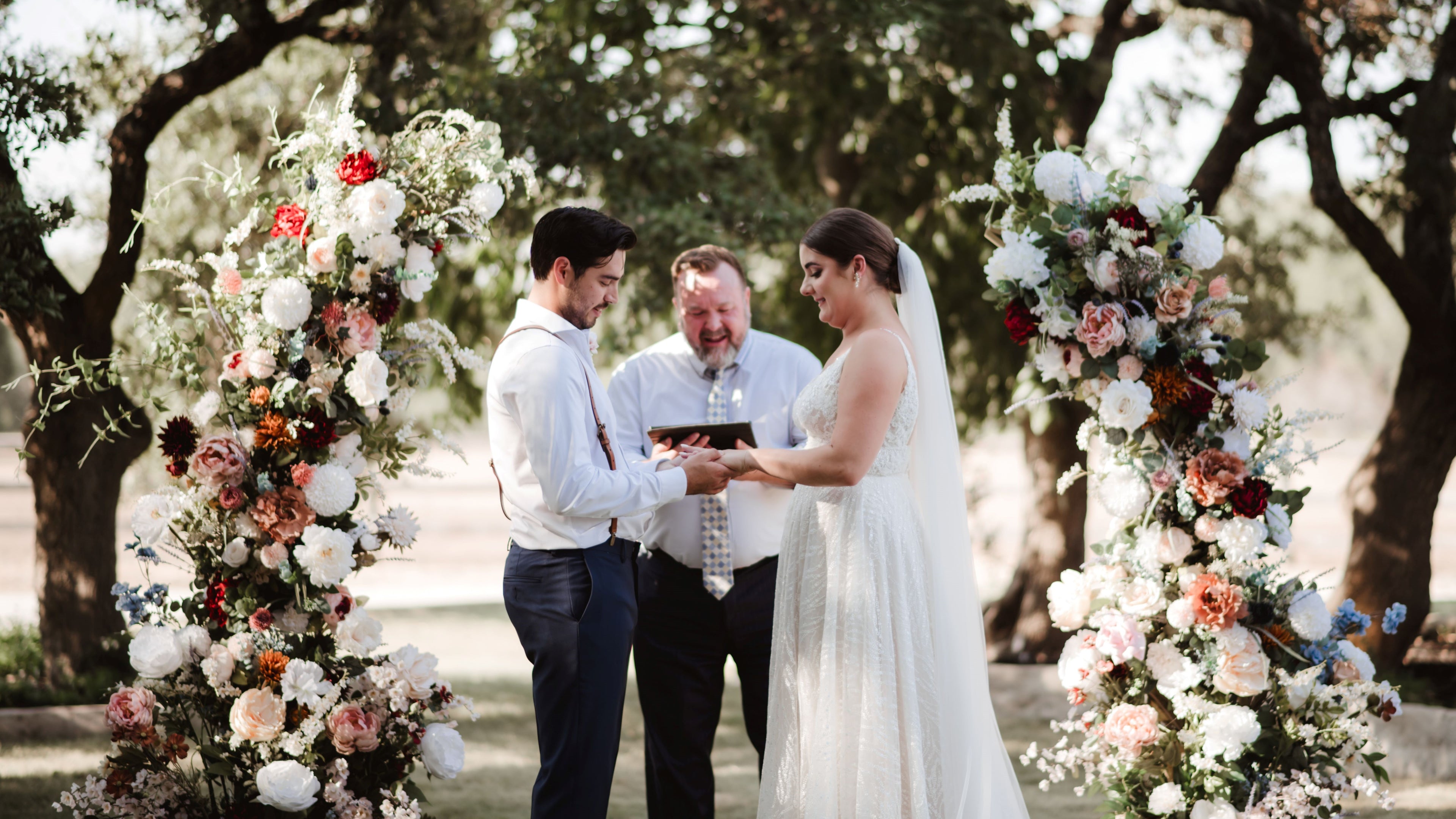 Garden floral arch at Shooting Star Ranch in Liberty Hill, Texas